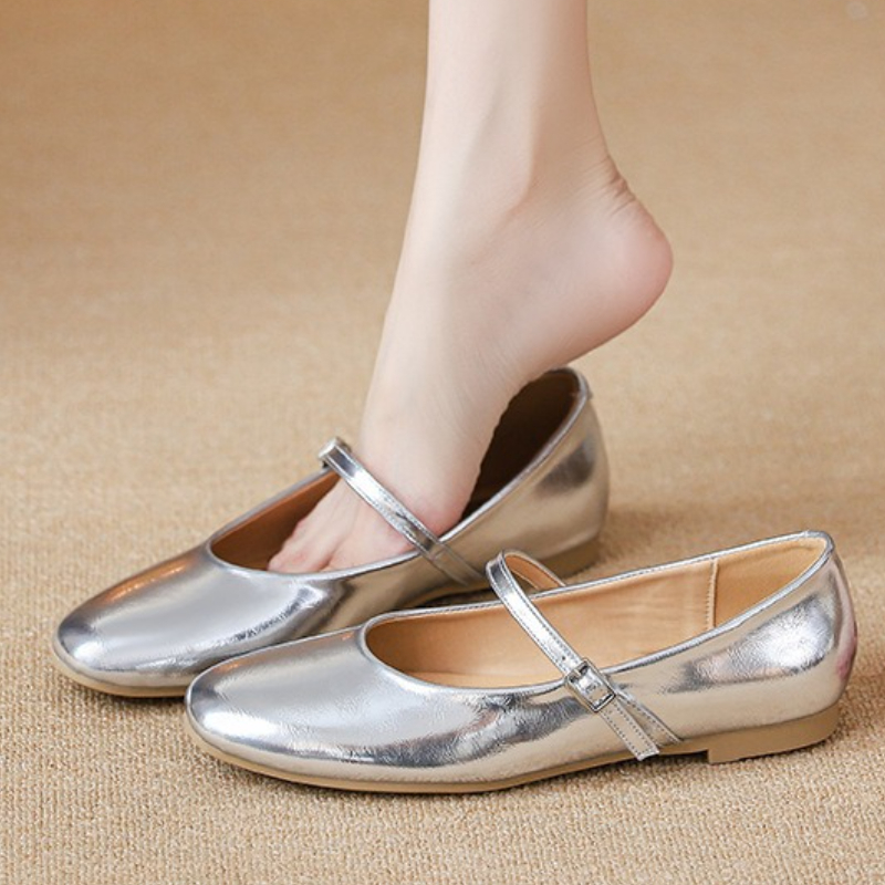 Women Shoes Heels - Gümüş Bale Babetleri Kadın Zarif Mary