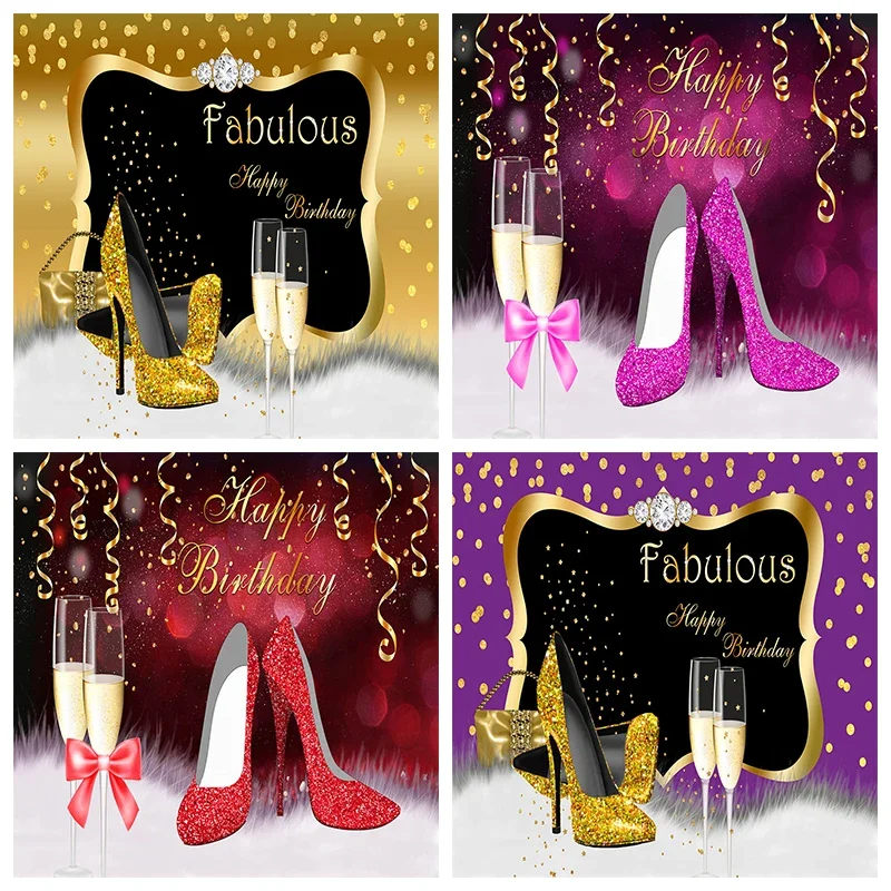 Ribbon Tie Heel - Mocsicka Kadın Doğum Günü Dekorasyon Arka
