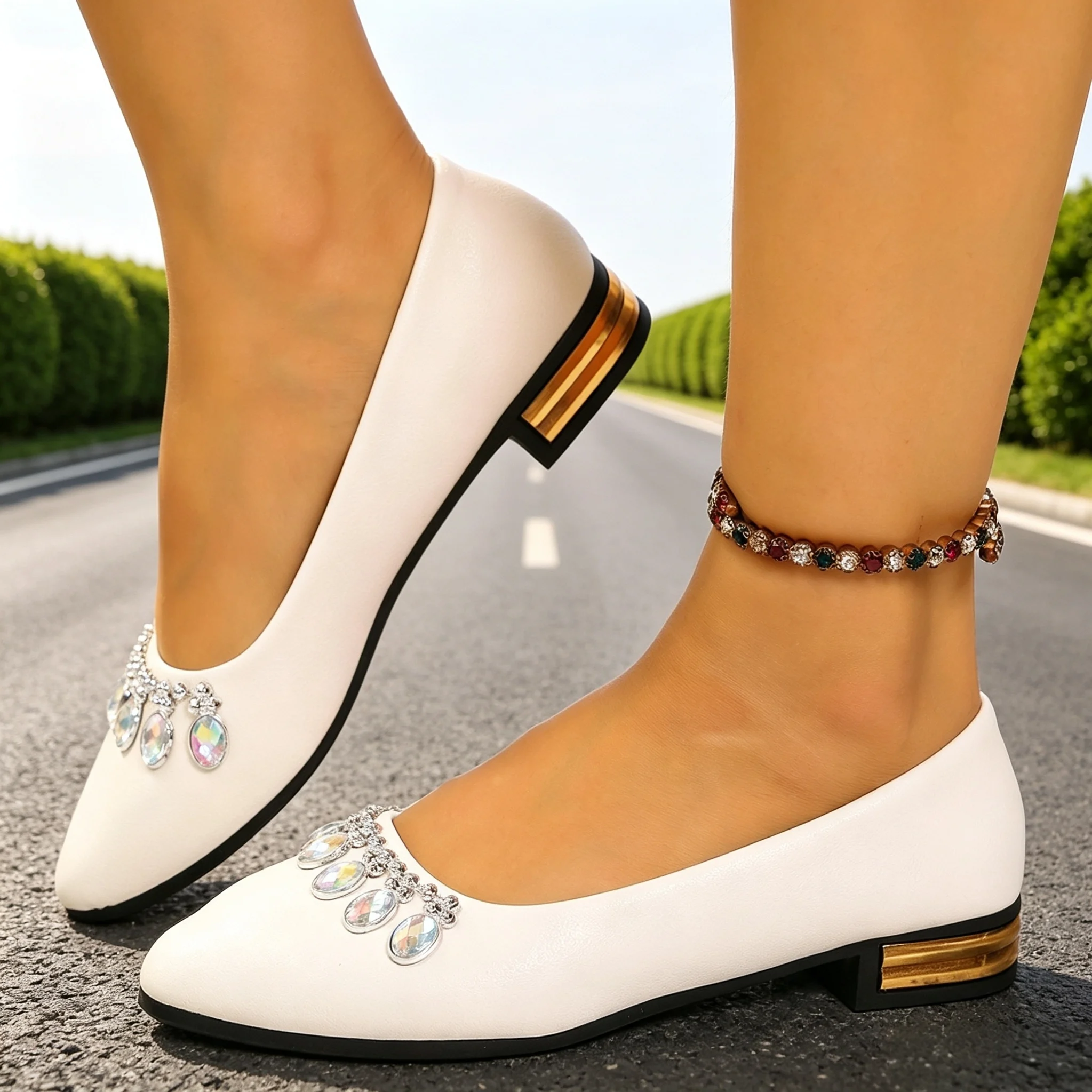 Women Shoes Heels - Kadın Düz Ayakkabılar Sivri Burun Bale