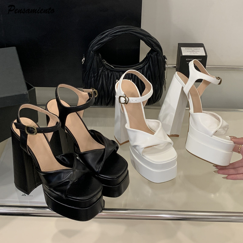 Gladiator Sandal Women - Yıldız tarzı Moda Çift Platform Takozlar
