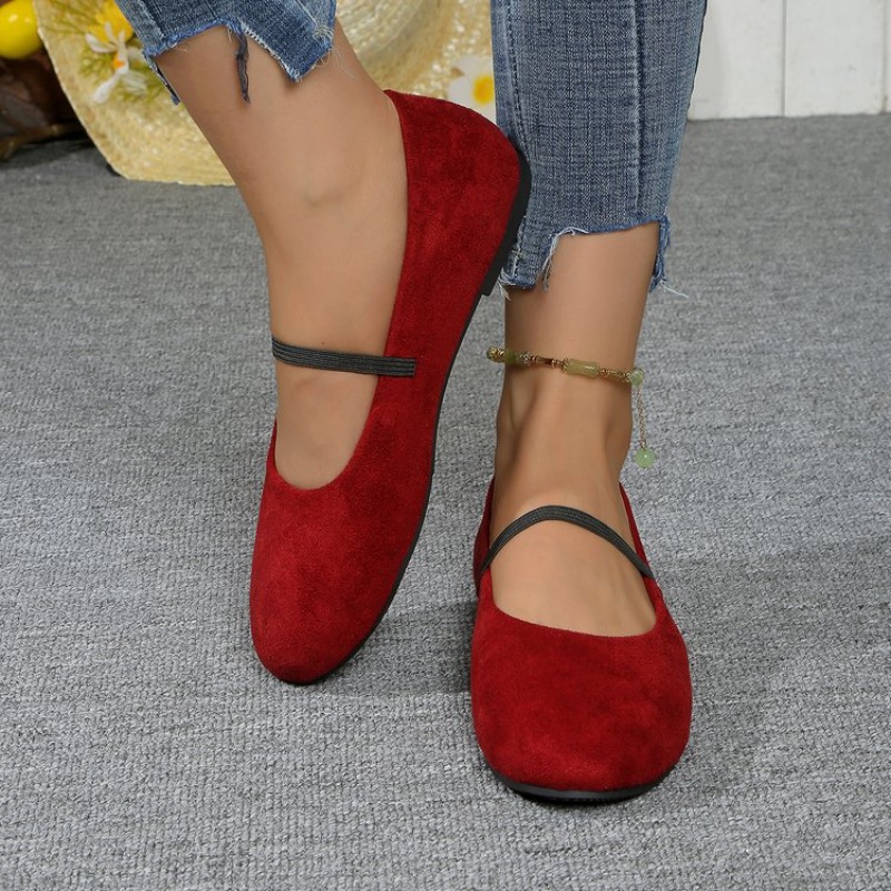 Shoes For Women Flats - bale babetleri kadın yuvarlak burunlu elastik