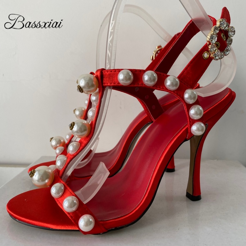 İnci Boncuk Dekorlu T-Bantlı S - Strappy Heeled Sandals incelemesi ve fiyatı