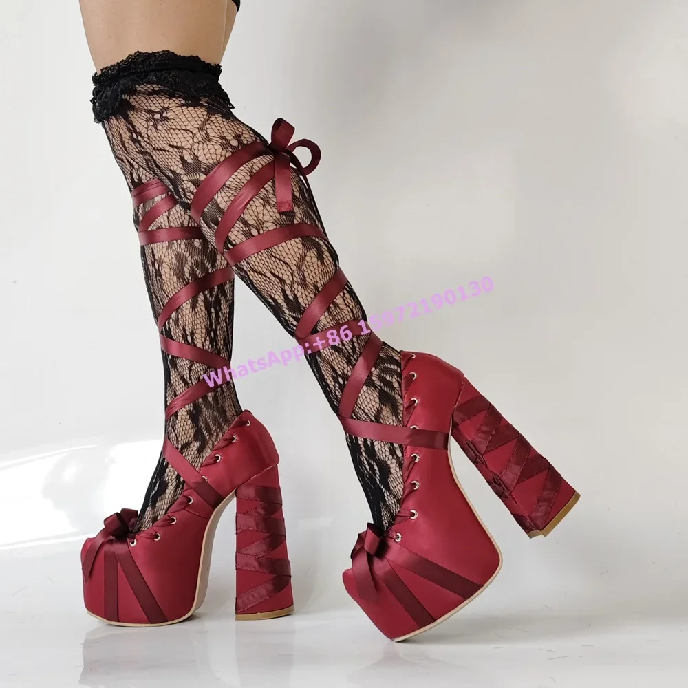 Kırmızı Saten Kurdele Platform - Ribbon Tie Heel incelemesi ve fiyatı