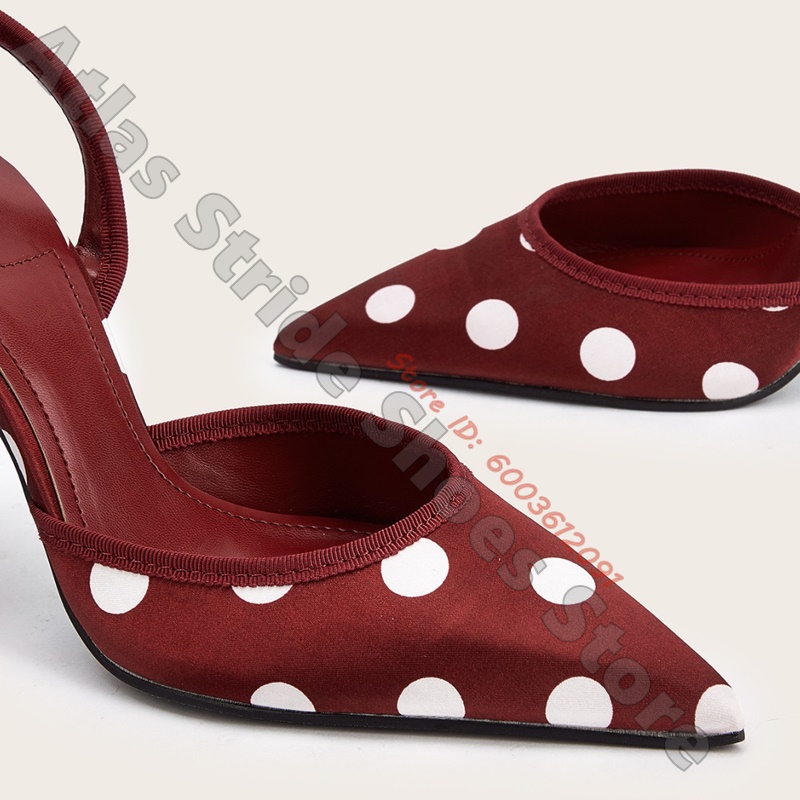 Saten Beyaz Puantiyeli Sivri B - Ribbon Tie Heel incelemesi ve fiyatı