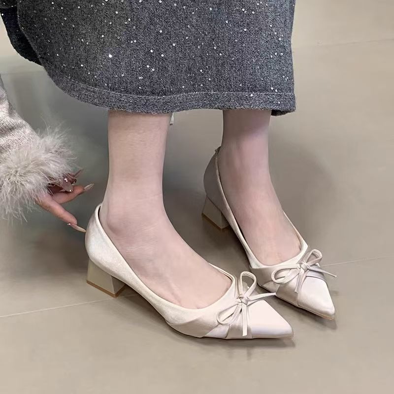 Retro Orta Boy Tek Ayakkabılar - Women Shoes Heels incelemesi ve fiyatı