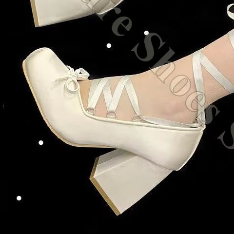 Kadın Bale Babetleri Y2K Saten - Ribbon Tie Heel incelemesi ve fiyatı