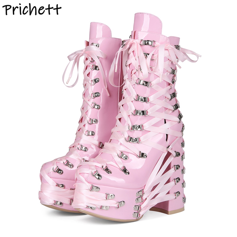 Siyah Pembe Çapraz Bağcıklı Bi - Ribbon Tie Heel incelemesi ve fiyatı