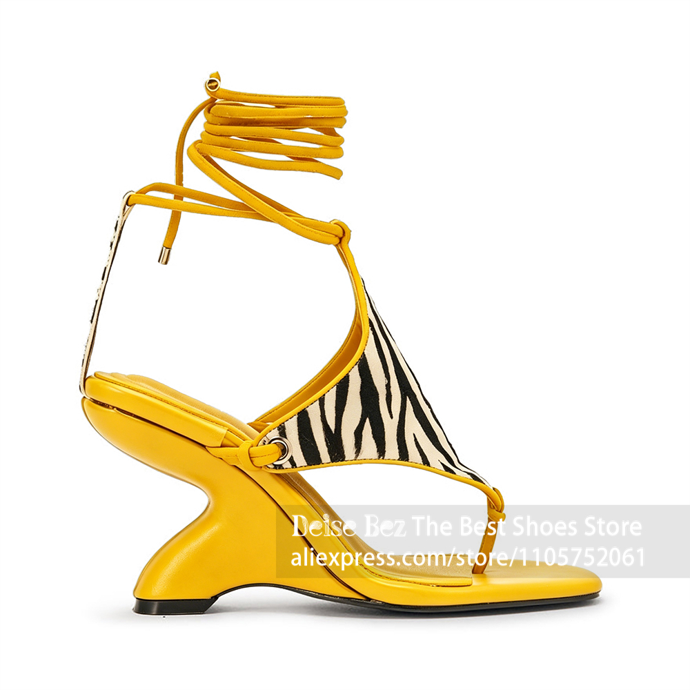Zebra Desenli Bağcıklı Heykel  - Strappy Heeled Sandals incelemesi ve fiyatı