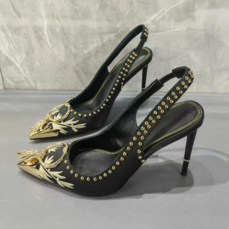 Koyu Yeşil İşlemeli Sivri Buru - Gladiator Sandal Women incelemesi ve fiyatı