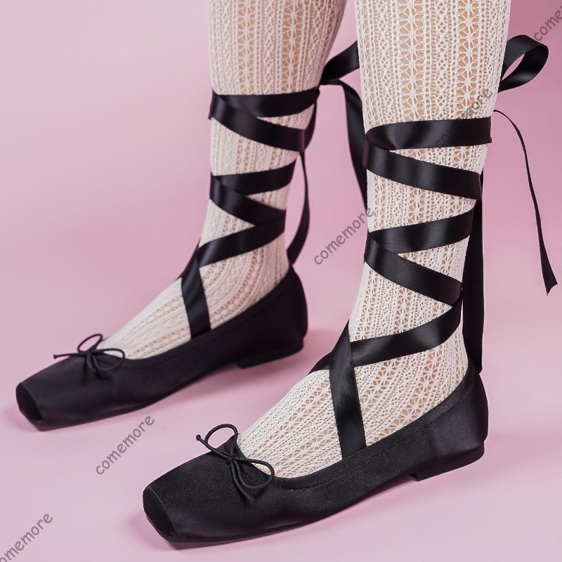 Kadınlar İçin Saten Kurdele Ba - Shoes For Women Flats incelemesi ve fiyatı
