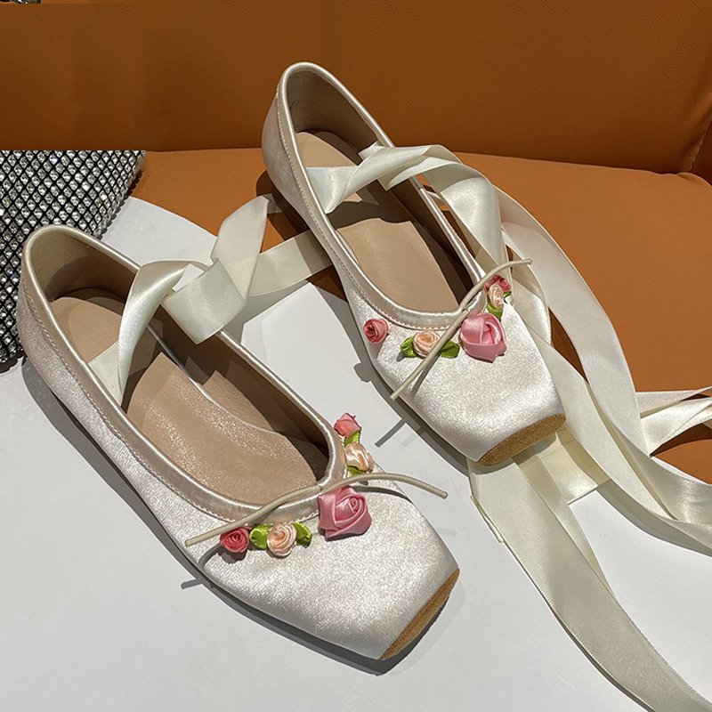 Kadın Pembe Saten Kare Burunlu - Ribbon Tie Heel incelemesi ve fiyatı