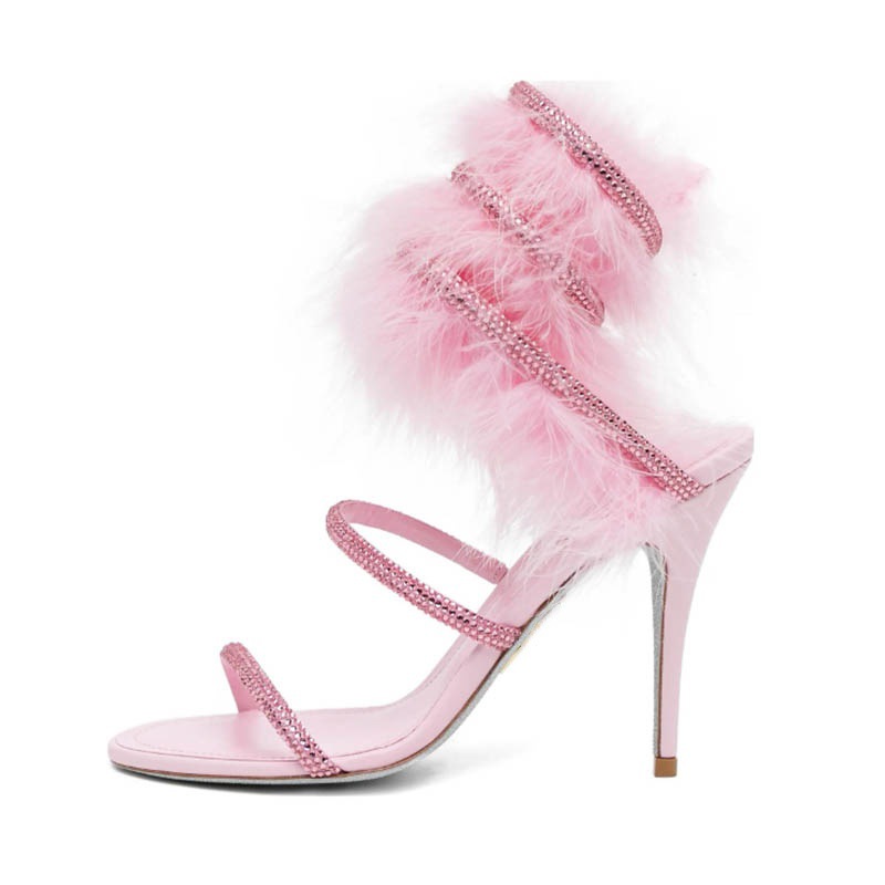Pembe kürk bilek kısmı kristal - Gladiator Sandal Women incelemesi ve fiyatı
