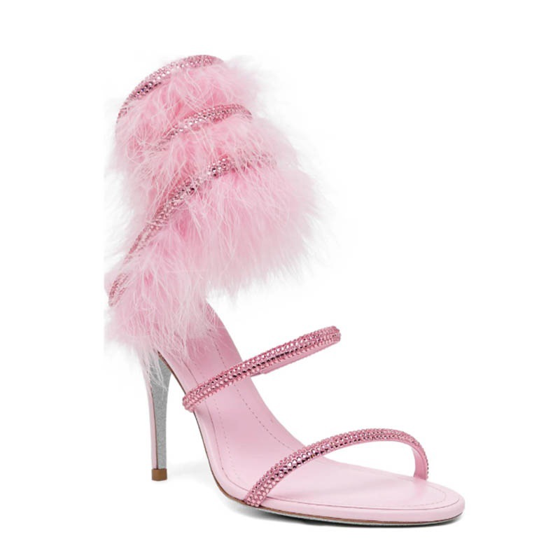 Pembe kürk bilek kısmı kristal - Gladiator Sandal Women incelemesi ve fiyatı